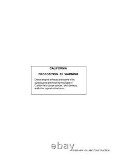 New Holland LW170, LW190 Wheel Loader Service Manual Repair Shop Book