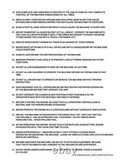 New Holland LW170, LW190 Wheel Loader Service Manual Repair Shop Book