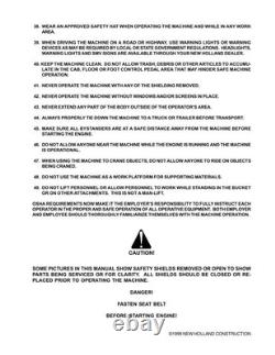 New Holland LW170, LW190 Wheel Loader Service Manual Repair Shop Book