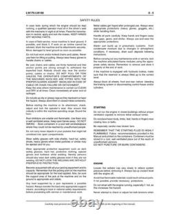 New Holland LW170, LW190 Wheel Loader Service Manual Repair Shop Book