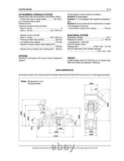 New Holland LW170, LW190 Wheel Loader Service Manual Repair Shop Book