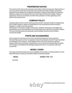 New Holland LW190. B Wheel Loader Service Manual Repair Shop Book