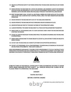 New Holland LW190. B Wheel Loader Service Manual Repair Shop Book