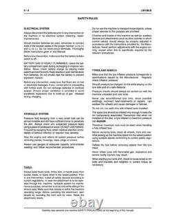 New Holland LW190. B Wheel Loader Service Manual Repair Shop Book