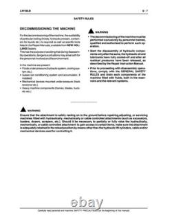 New Holland LW190. B Wheel Loader Service Manual Repair Shop Book