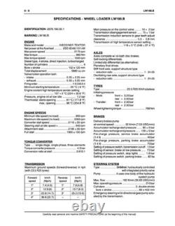 New Holland LW190. B Wheel Loader Service Manual Repair Shop Book