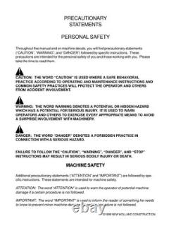 New Holland LW270 Wheel Loader Service Manual Repair Shop Book