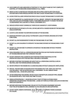 New Holland LW270 Wheel Loader Service Manual Repair Shop Book