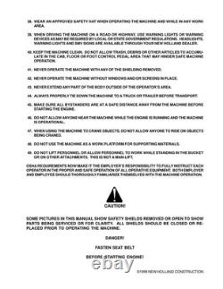 New Holland LW270 Wheel Loader Service Manual Repair Shop Book