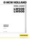 New Holland LW50B, LW80B Wheel Loader Service Manual Repair Shop Book