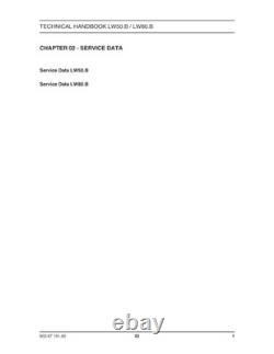New Holland LW50B, LW80B Wheel Loader Service Manual Repair Shop Book