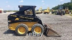 New Holland LX485 skid steer loader, OROPS, 1,350# cap, sticks/pedals, 727 HRS