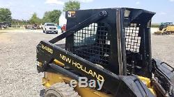 New Holland LX485 skid steer loader, OROPS, 1,350# cap, sticks/pedals, 727 HRS