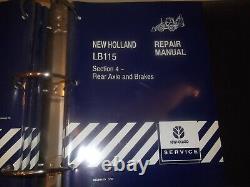 New Holland Lb115 Backhoe Loader Service Shop Repair Manual Book