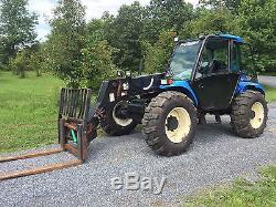 New Holland Lm435 Telescopic Forklift / Loader Forks Enclosed Low Cost Shipping