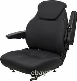 New Holland Loader/Backhoe Seat Assembly Fits Various Models Black Cloth