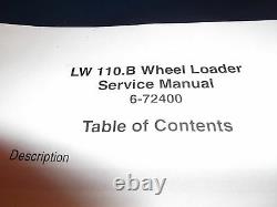 New Holland Lw 110. B Wheel Loader Service Shop Repair Manual 6-72400