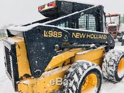 New Holland Lx985 Skid Steer Loader Diesel Enclosed Cab Heat/air 2 Speed Aux Hy