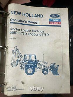 New Holland Operator Manual Tractor, Loader, Backhoe 555d, 575d, 655d, 675d (8)