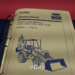 New Holland Service Manual Tractor Loader Backhoe 455d, 555d, 655d, 675d (lt412)