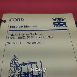 New Holland Service Manual Tractor Loader Backhoe 455d, 555d, 655d, 675d (lt412)