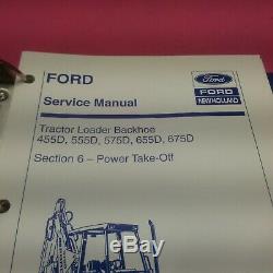 New Holland Service Manual Tractor Loader Backhoe 455d, 555d, 655d, 675d (lt412)