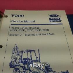 New Holland Service Manual Tractor Loader Backhoe 455d, 555d, 655d, 675d (lt412)