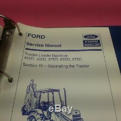 New Holland Service Manual Tractor Loader Backhoe 455d, 555d, 655d, 675d (lt412)