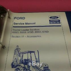 New Holland Service Manual Tractor Loader Backhoe 455d, 555d, 655d, 675d (lt412)