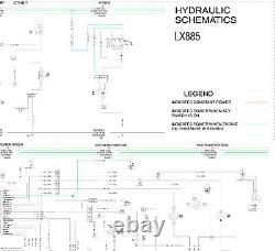 New Holland Skid Steer Track Loader LX885 Hydraulic Schematic Manual Diagram