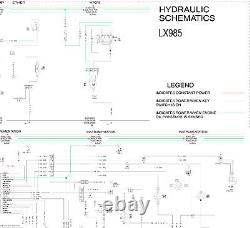 New Holland Skid Steer Track Loader LX985 Hydraulic Schematic Manual Diagram