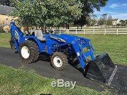 New Holland T1520 Diesel Tractor, 74 Hrs, 35 HP, 4x4, Hydro, Loader & Backhoe