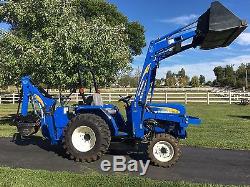 New Holland T1520 Diesel Tractor, 74 Hrs, 35 HP, 4x4, Hydro, Loader & Backhoe