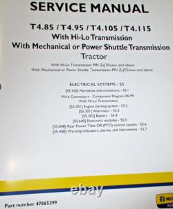 New Holland T4.85 T4.95 T4.105 T4.115 Tractor ELECTRICAL & LOADER Service Manual