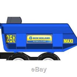 New Holland T8 Tractor With Front Loader Backhoes And Trailer For Children Toys