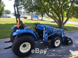 New Holland TC30 Tractor 7308 Loader 4WD Diesel 30HP Mid PTO Rear Hydraulics