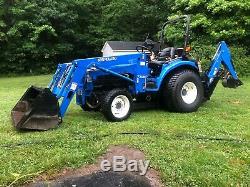 New Holland TC33 Tractor w Loader & Backhoe 4x4 Hydrostatic Drive