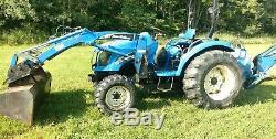 New Holland TC35 4x4 Loader Backhoe Tractor Bundle Attachments TC 35 Bobcat