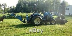 New Holland TC35 4x4 Loader Backhoe Tractor Bundle Attachments TC 35 Bobcat