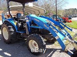 New Holland TC35 compact utility tractor, used, Nice, withbackhoe & loader