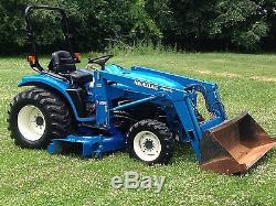 New Holland Tc29d 4x4 Loader Mower Super Steer Tractor Low Hours Extras