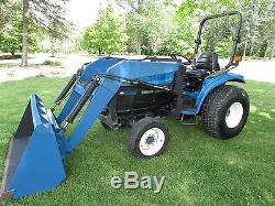 New Holland Tc33d Tractor Diesel 33 HP Hydrostatic 3 Speed Trans 60 Loader
