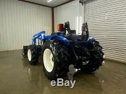 New Holland Tn65 4x4 Tractor Loader With 32la Loader, Front Aux, Rear Aux