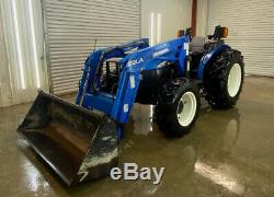 New Holland Tn65 4x4 Tractor Loader With 32la Loader, Front Aux, Rear Aux