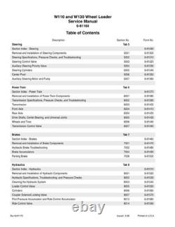 New Holland W110, W130 Wheel Loader Service Manual Repair Shop Book