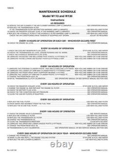 New Holland W110, W130 Wheel Loader Service Manual Repair Shop Book