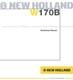 New Holland W170B Repair Service Manual FREE PRIORITY MAIL