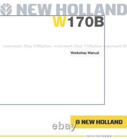 New Holland W170B Repair Service Manual FREE PRIORITY MAIL