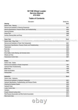 New Holland W170B Repair Service Manual FREE PRIORITY MAIL