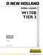 New Holland W170B Tier 3 Wheel Loader Service Manual Repair Shop Book